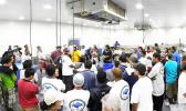 This May 2014 photo provided by Tri Marine International shows attendees of one of the fresh fish training workshops held at the Samoa Tuna Processors (STP) facility in Atu’u. Part of a fishery development grant from the Western Pacific Regional Fishery Management Council went towards the workshops. See story for details.  [photo: Tri Marine]
