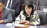 A screen shot from live video of the US House Subcommittee on Indian, Insular and Alaska Native Affairs hearing on Tuesday, shows ASG Medicaid Agency director Sandra King-Young, responding to questions from Puerto Rico Congresswoman Jennifer Gonzalez-Colon on how ASG came up with $200 million price tag for a proposed new hospital.  [photo: US House subcommittee video]