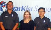 StarKist Samoa official Taotasi Archie Soliai; StarKist Co., vice president of corporate communication, Michelle Faist; and StarKist Samoa general manager C. Kwon, following a news conference in January at the StarKist Samoa headquarters. [photo: FS]