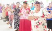 Some of the senior citizens of TAOA enjoying doing the hula as their fitness workout yesterday morning at the TAOA compound in Pago Pago. One of TAOA's focus is health to help promote the importance of living healthy and staying active. [photo: Ese Malala]