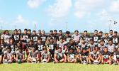 Tafuna High School’s varsity and JV football squads, posing for Samoa News before a friendly scrimmage against the Wildcats late this summer, in preparation for the upcoming ASHSAA football season.  See more photos in slideshow. [photo: TG]
