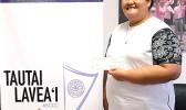 Tauga accepting the ASCCC stipend for her dad – Fala Tiatia who is one of the  two men recently diagnosed with colorectal cancer, which is on the rise in American Samoa. [courtesy photo]