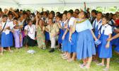 It was a busy day in Samoa for U.S. Ambassador and Gail Brown when they officially opened the doors to Safata College’s newly constructed multistory classroom block, and then onto Sataoa Primary School to celebrate the completion of renovation work. Both of these projects were the result of discussions between US Embassy Samoa and the US Government of Samoa as to how the US Embassy could assist in the aftermath of Cyclone Evan.  [photo: U.S. Embassy]