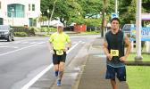 Heart N Sole fun run celebrating Valentines Day through a 5k &14k run last Saturday, had Richard Birgander and Poe Hisitake were the only two who ran the whole 14k run from SPW to Nuuuli then back to Pago Pago and then finished in Utulei at the SPW.   [photo: Ese Malala]