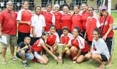 The new women’s FFAS National Cup holders, the Tafuna Jets, after taking the hardware away from PanSa in a 1-0 win on Match Day 5 of the 2016 FFAS National League on Saturday, Sept. 17, at Pago Park Soccer Stadium.  [FFAS MEDIA/Brian Vitolio] 