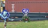 A look at the Manu’a’s Store compound after three employees of the store passed away from their injuries during an electrocution accident that happened on site. Seen here are banners and flowers in honor of the three Manu’a’s Store employees, Iosefa Elia, Saito Paulo and Toese “Masta Tee” Ume. The area is still cordoned off, but DPS is no longer present at the site. The lawn has been mown since the accident.  [Photo: JL]