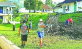  In this Samoa News file photo, DPS and DHSS workers in August 2017 working to prepare the campus of Pava'ia'i Elementary School.