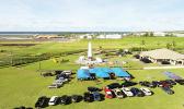 Aerial view of Veteran's Memorial Monument