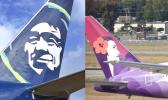 The merger has strong support from state officials, including Hawaii’s Gov., Attorney General, and lieutenant governor. HAWAIIAN AIR AND ALASKA AIR PLANES