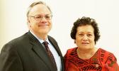 In this Samoa News file photo, U.S. Secretary of the Interior David L. Bernhardt is pictured with Congresswoman Aumua Amata.