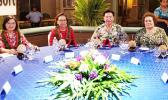 (l-r) Taiwan President Dr. Tsai Ing-Wen, RMI President Dr. Hilda Heine, Taiwan Foreign Minister Joseph Wu, and Congresswoman Aumua Amata