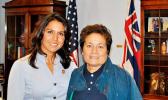Congresswomen Aumua Amata and Tulsi Gabbard 