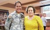 Amata with Captain Linda Galea’i at Fort Buchanan, Puerto Rico.