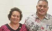  Congresswoman Aumua Amata and Health Director Motusa Tuileama Nua.