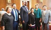 (l-r) Congresswoman Amata, Gov. Ricardo Rosselló of Puerto Rico, Gov. Albert Bryan of USVI, Gov. Lou Leon Guerrero of Guam, Chairman Murkowski of Alaska, and Gov. Ralph Torres of CNMI