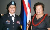 Congresswoman Aumua Amata and her Chief of Staff, retired Colonel Leafaina Yahn