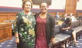 Congresswoman Amata and Teacher of the Year Jordanna Maga 