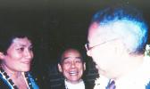 Remembering Colin Powell — a general and a statesman in this file photo presents Secretary Powell with an ula at the swearing-in of the President’s AAPI Commission in 2001. Cong. Uifaatali Amata and Gen. Colin Powell in a 2001 photo