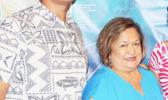 American Samoa Council member, Totasi Archie Soliai with Council executive director Kitty M. Simonds
