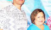 Western Pacific Regional Fishery Management Council chair Taotasi Archie Soliai with Council Executive Director Kitty Simonds