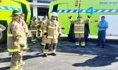 Firefighting crew in their new fire suits