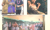 Talanoa Lagafuaina with Reggie and art work