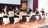 ASCC cultural arts students dancing and displaying tapa