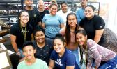 Students from ASCC Fine Arts classes with artist Regina Meredith-Fitiao (back row) 