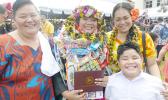 ASCC grad with her family