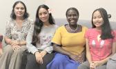 (l – r) Ms. Luiama Tofaeono, Ms. Naleigh Hudson, Ms. Evis Takubala and Ms. Pearl Munoz.