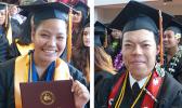 Graduating with honors at last Friday’s American Samoa Community College Spring 2018 graduation ceremony with accumulative grade point averages (GPA) of 3.90 to 4.0 are Monalisa Sera Afoa and JunLin Du. The two graduates are Summa Cum Laude with the highest GPAs for the graduating class.  Afoa is among the 10 graduates who were awarded ASG scholarships. Afoa WAS accepted at Southern Utah University.  [photo: Leua Aiono Frost]