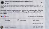 screenshot of ASDOE Facebook