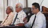  Iulogologo Joseph Pereira; board chairman, ASG Treasurer, Uelinitone Tonumaipe’a; and board vice chair, Attorney General Talauega Eleasalo Ale