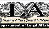 In a “Notice of Intended Action” published this week on the ASG website (www.americansamoa.gov), the Dept. of Legal Affairs announced its intent to adopt new immigration rules under Title41 of ASAC, creating new rules regarding the American Samoa Entry Permit Waiver Program (EPWP). Dept Legal Affairs logo