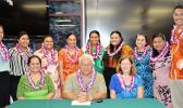 Photo of members of Scholarship Board with ASCC recipients.