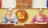 Catherine Aigamaua-Saelua (left) along with Dr. Roxanne Sua’ava Salave’a