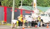 ASPA crew working to retore power on the east side of Tutuila.