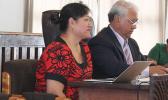 Acting CEO Falaovaoto Sualevai (left) and board chairman, Sen. Fai’ivae Iuli Godinet