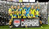 The Australian Wallabies prevailed over the USA Eagles 15-12, in a passionate tight game, to win the inaugural Silicon Valley 7s, at Avaya Stadium, San Jose, California, USA.  [Photo: Barry Markowitz]