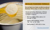 Baby formula recall announcement
