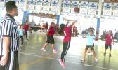 Basketball action