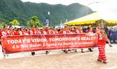 Teachers and ASDOE admin marching during Workforce Day 2019