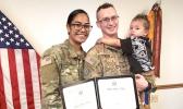 US Army Sgt. Fa’aati Lehualani Uluenga-Gillis with her family