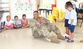 Army Reserve Spec. Robertson Ili at Fatuoaiga Montessori School