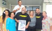 Samoa News staff members with cast of Take Home Pay