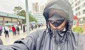 Barry in the midst of Typhoon Nalgae