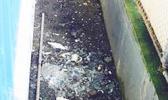 Broken glass at baseball field [Photo: Courtesy]