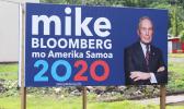 Mike Bloomberg campaign sign in American Samoa