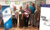 The American Samoa Community Cancer Coalition (ASCCC) received a record breaking amount of donations in 2018. Altogether, the group collected over $70,000. (l-r) ASCCC treasurer Christinna Lutu-Sanchez, Akenese Maifea, Faaeteete Sio, Meleseini Siufanua, ASCCC chairman Taotasi Archie Soliai, and board member Dr. Jueta McCutchan. (Not pictured is Lumana'i Maifea). [photo: courtesy) (l-r) ASCCC treasurer Christinna Lutu-Sanchez, Akenese Maifea, Faaeteete Sio, Meleseini Siufanua, ASCCC chairman Taotasi Archie Soliai, and board member Dr. Jueta McCutchan. (Not pictured is Lumana'i Maifea).