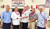 Hope House board chairman Ta’afano Joe Tavale; Rev. Fr. Faitau Lemautu; Bank of Hawaii vice president of West Hawaii, Hobbs Lowson ; BoH vice president of American Samoa operations, EJ Tyler Ozu; and Hope House board member Larry Sanitoa